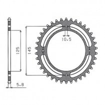 Звезда задняя Sunstar 1-3538-41