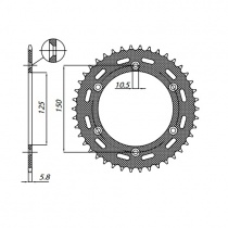 Звезда задняя Sunstar 1-3547-48