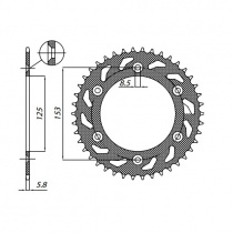Звезда задняя Sunstar 1-3559-51