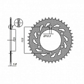 Звезда задняя Sunstar 1-3565-45
