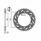 Звезда задняя Sunstar 1-3577-47