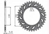 Звезда задняя Sunstar 1-3610-45