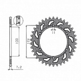 Звезда задняя Sunstar 1-4436-38