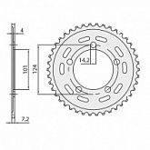 Звезда задняя Sunstar 1-4442-43