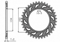 Звезда задняя Sunstar 1-4633-47