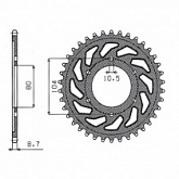 Звезда задняя Sunstar 1-5353-40