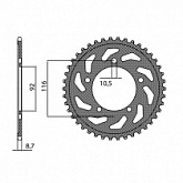 Звезда задняя Sunstar 1-5405-41
