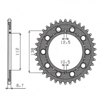 Звезда задняя Sunstar 1-5485-39
