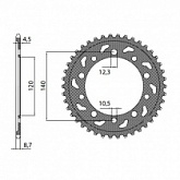 Звезда задняя Sunstar 1-5500-40