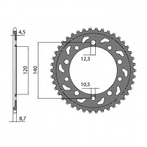 Звезда задняя Sunstar 1-5500-40