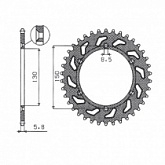 Звезда задняя Sunstar 5-3592-51 Black