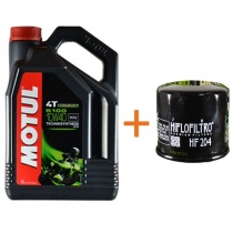 Масло моторное Motul 5100 4T 10W40 (4л)+Фильтр масляный HifloFiltro HF204