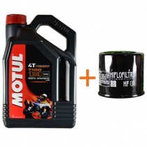 Масло моторное Motul 7100 4T 10W40 (4л)+Фильтр масляный HifloFiltro HF138
