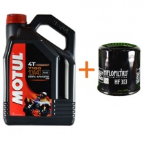 Масло моторное Motul 7100 4T 10W40 (4л)+Фильтр масляный HifloFiltro HF303