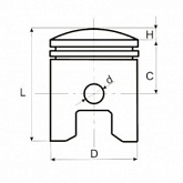 Поршень Motorace PSX-172 41,50 мм