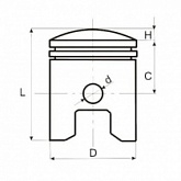 Поршень Motorace PSX-320 56,25 мм