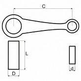 Шатун Motorace SHM-022