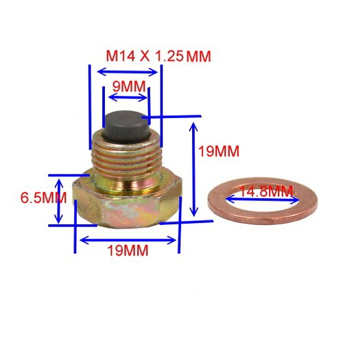 Болт зливу масла JMT OBS-003 M14x1,25 Bronze