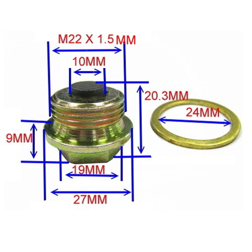 Болт зливу масла JMT OBS-007 M22x1,5 Bronze