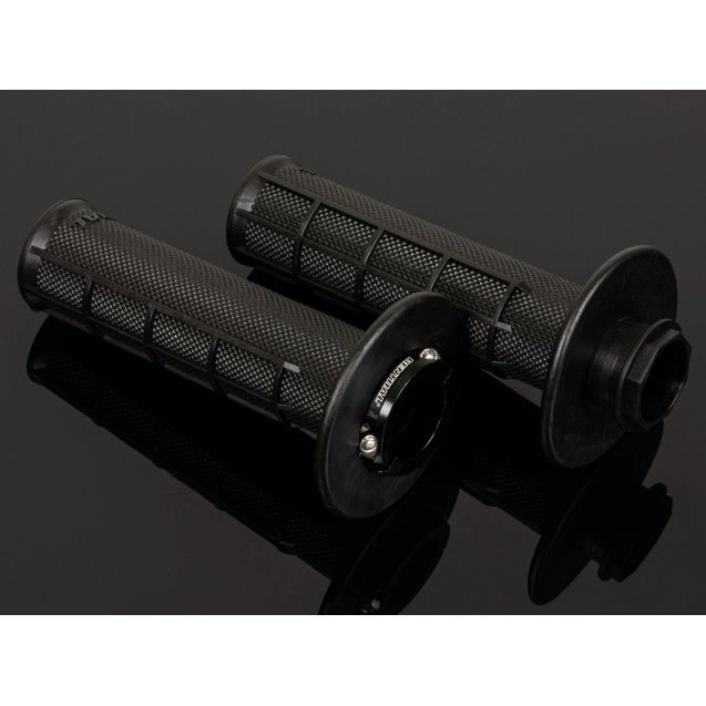 Гріпси руля Renthal MX R-Works Lock-On Half Waffle Ultra Tacky Black