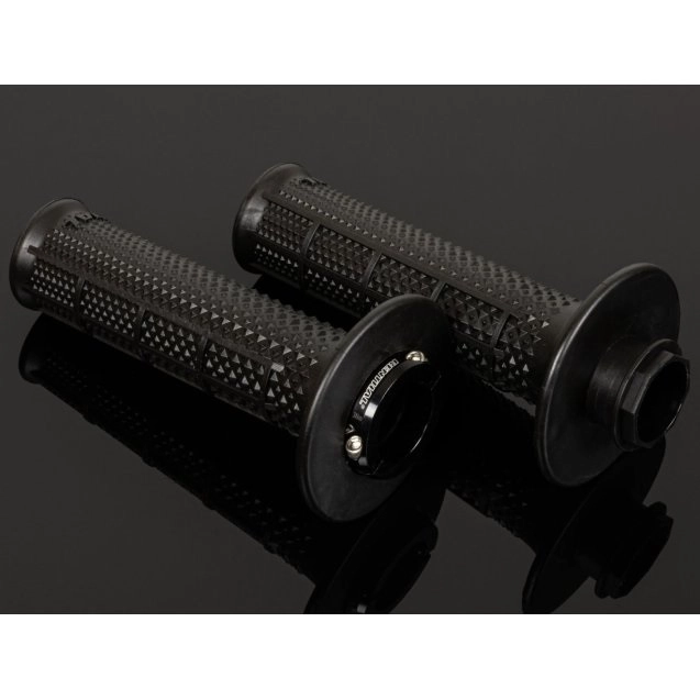 Гріпси руля Renthal MX R-Works Lock-On Tapered Half Waffle Ultra Tacky Black