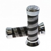 Грипсы руля JMT GRJ-002 Black/Chrome