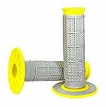 Грипсы руля Renthal MX Dual Compound Tapered Grey/Yellow
