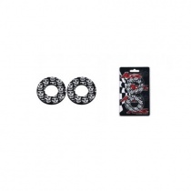 Шайбы грипсы руля Accel GD-01 Black/White