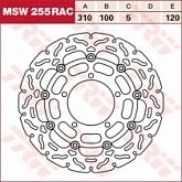 Диск тормозной TRW Lucas MSW255RAC