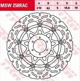 Диск тормозной TRW Lucas MSW258RAC