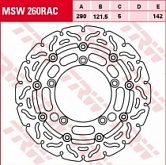 Диск тормозной TRW Lucas MSW260RAC
