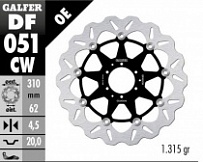 Диск тормозной Galfer DF051CW