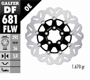 Диск тормозной Galfer DF681FLW
