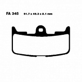 Колодки тормозные EBC EPFA345HH