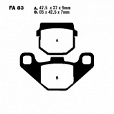 Колодки тормозные EBC FA083R
