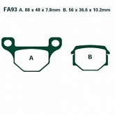 Колодки тормозные EBC FA093