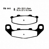 Колодки тормозные EBC FA141