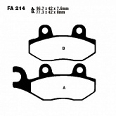 Колодки тормозные EBC FA214HH