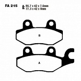 Колодки тормозные EBC FA215HH