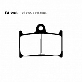 Колодки тормозные EBC FA236