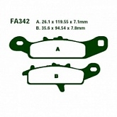 Колодки тормозные EBC FA342R