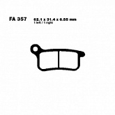 Колодки тормозные EBC FA357R