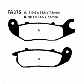 Колодки тормозные EBC FA375