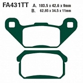 Колодки тормозные EBC FA431TT