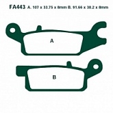 Колодки тормозные EBC FA443R