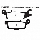 Колодки тормозные EBC FA445TT 