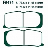 Колодки тормозные EBC FA474