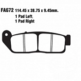 Колодки тормозные EBC FA672