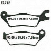 Колодки тормозные EBC FA715V