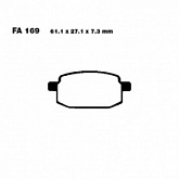 Колодки тормозные EBC SFA169HH